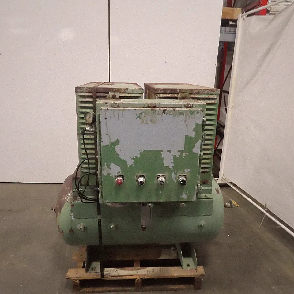 1 Hp 60 Gallon Reciprocating Duplex Air Compressor 230/460V 3Ph