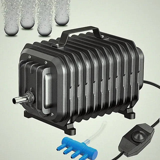 254GPH Aquarium Air Pump, Adjustable Quiet Fish Tank Bubbler, Commercial Air Pum