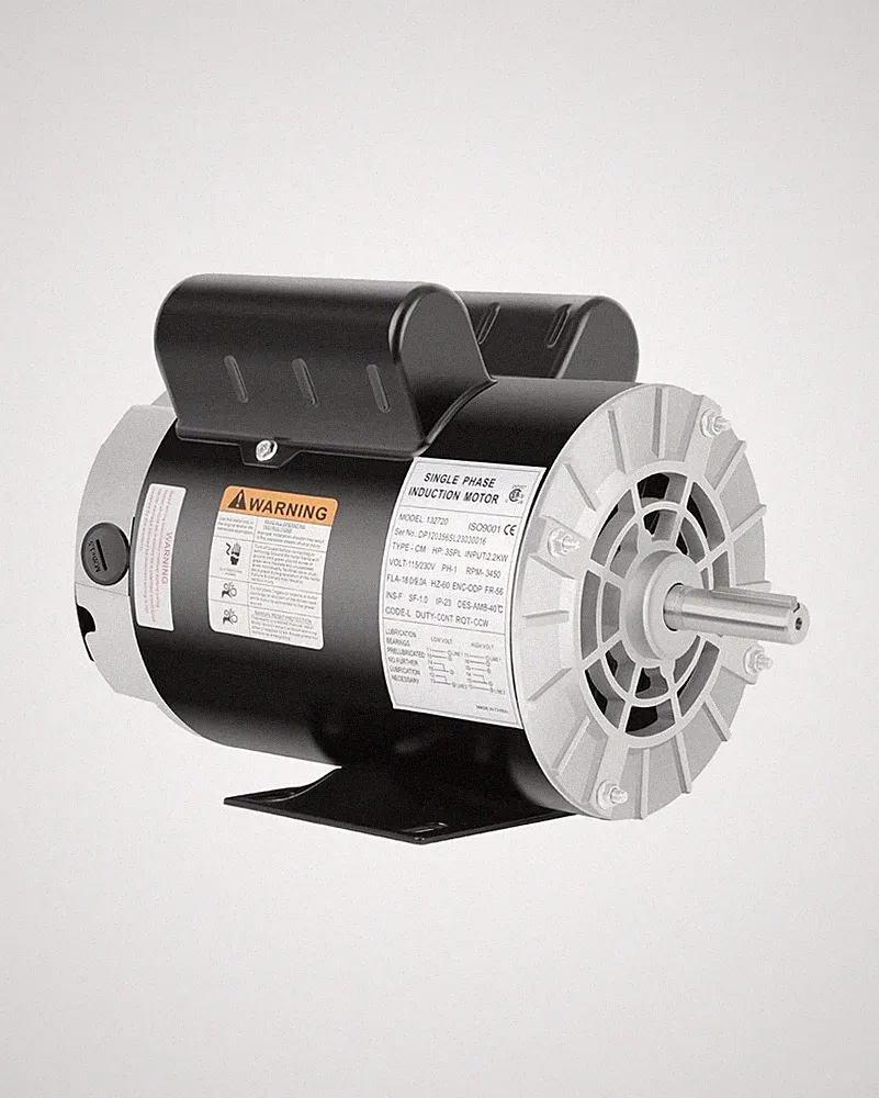 Air Compressor Electric Motor, 3HP SPL 3450 RPM, 115/230V Single Phase, 56 Fr...