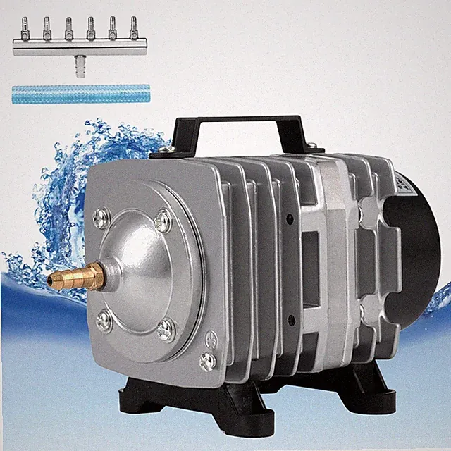 Aquarium Air Pump with Aluminum Housing, Commercial Air Pump with 6-Outlet Ai...