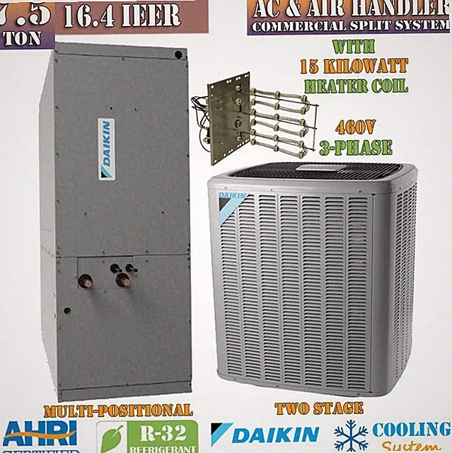Daikin 7.5 Ton 16.4 IEER Central AC Commercial Split System Two-Stage 460V 3-Ph