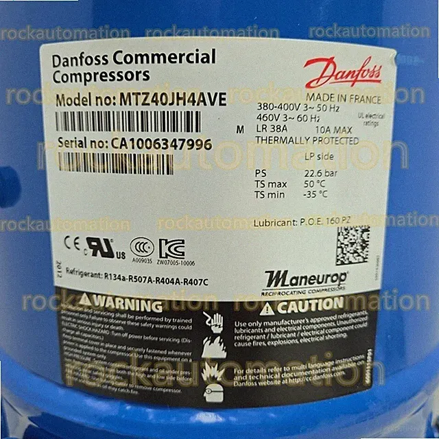 MTZ40JH4AVE Danfoss Commercial Air Conditioner Compressor Maneurop DHL #HT