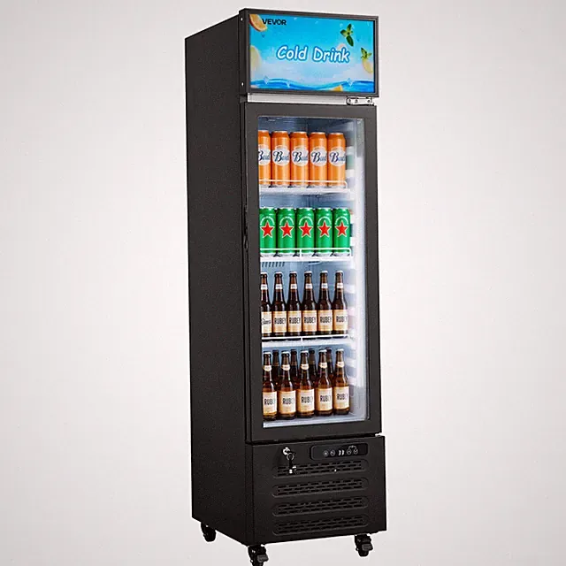 VEVOR Commercial Merchandiser Refrigerator 6.1 Cu.Ft Upright Beverage Cooler