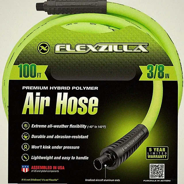 ZillaGreen 100ft Air Hose, Heavy Duty Lightweight